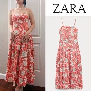 Midi Dress With Floral Pattern